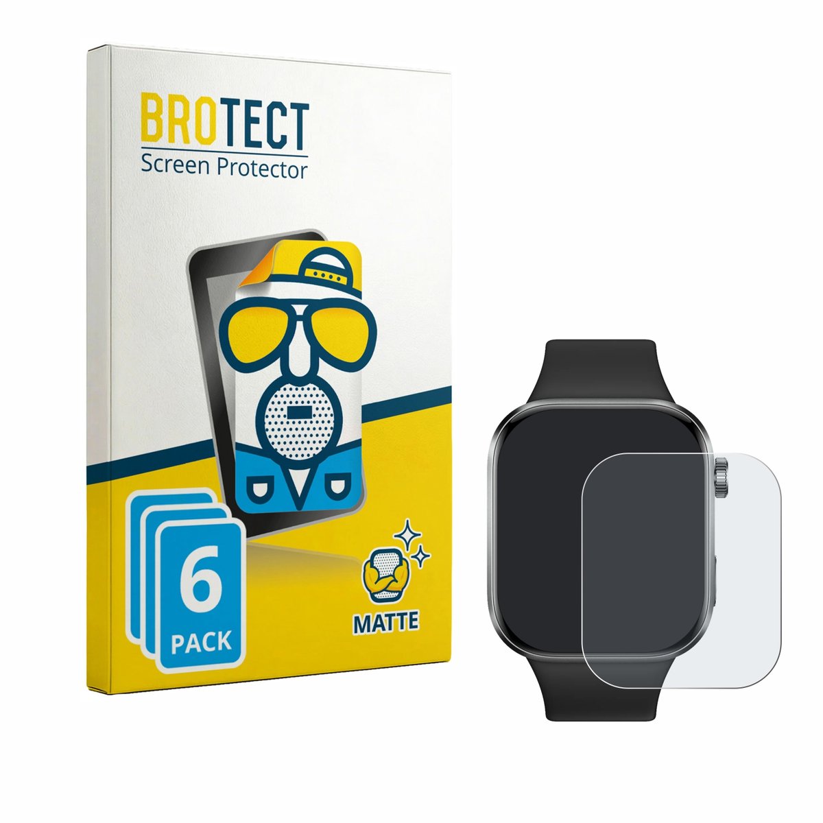 BROTECT - Screenprotector voor Xiaomi Redmi Watch 6 - Folie Beschermfolie matte 6 Stuks