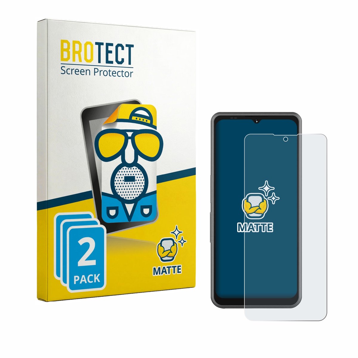 BROTECT - Screenprotector voor Sonim XP Pro E - Folie Beschermfolie matte 2 Stuks