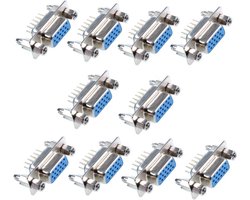 Oiyagai 10 Stuks DB15 Lock Schroef Type D-SUB VGA Vrouwelijk 3-Rij 15-Pins Connector Adapter Vervangstuk