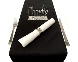 Servewell Black Linen Feel Table Runner - 132cm x 30cm (52" x 12")