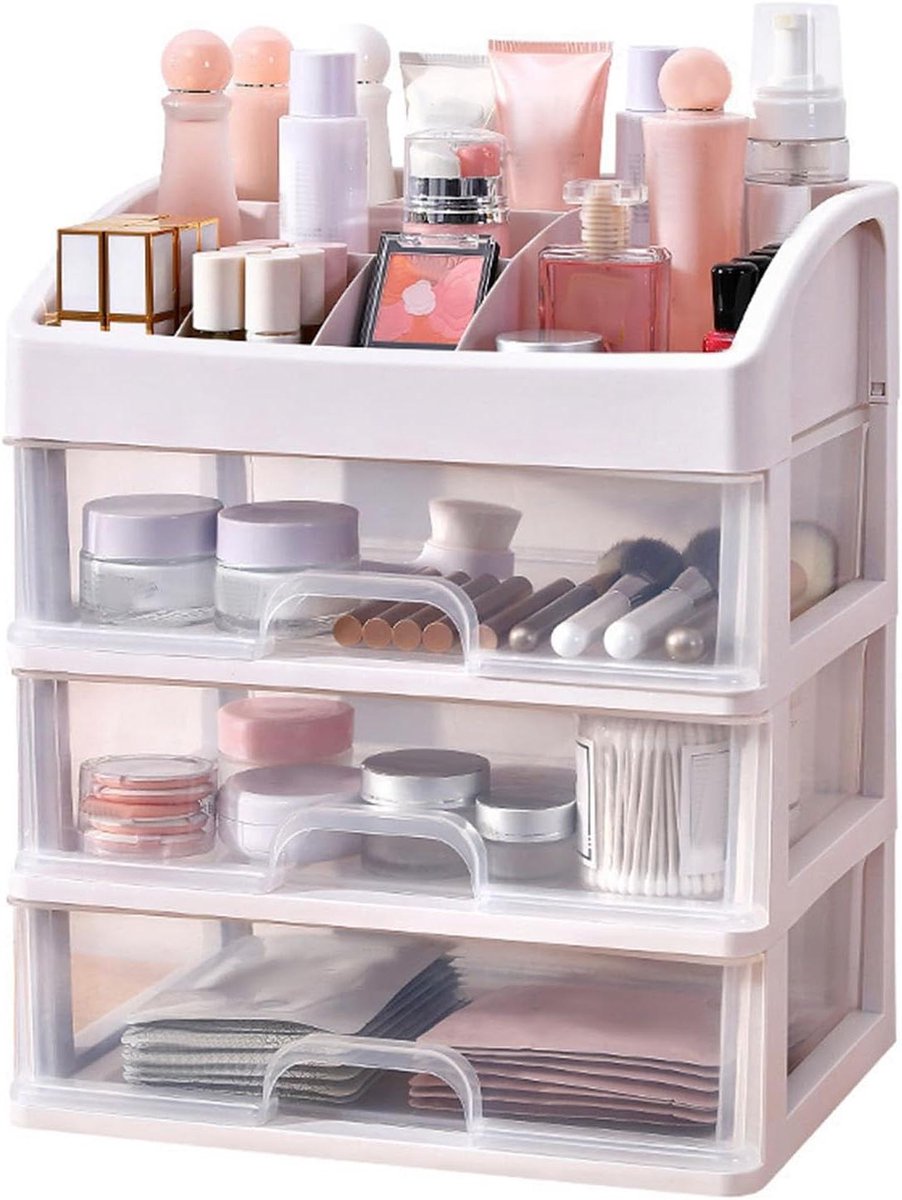 Bureau Organizer - Opberger Bureau - Kantoor Organiseren - Vaste Gesp - 27 cm Hoog - Transparant