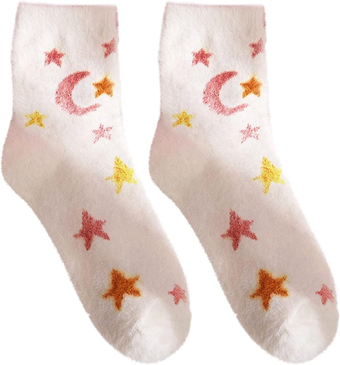 Fleece Sokken - Warme Sokken - Comfort Thuis - Zachte Fleece Voering - Middellang - Diverse Kleuren