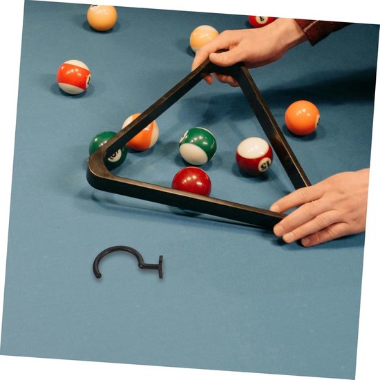 Biljarthaak - Keuhouder - Pooltafel Accessoire - Stabiel IJzeren Materiaal - 9 x 6 x 3.5 cm - Zwart — afbeelding 2