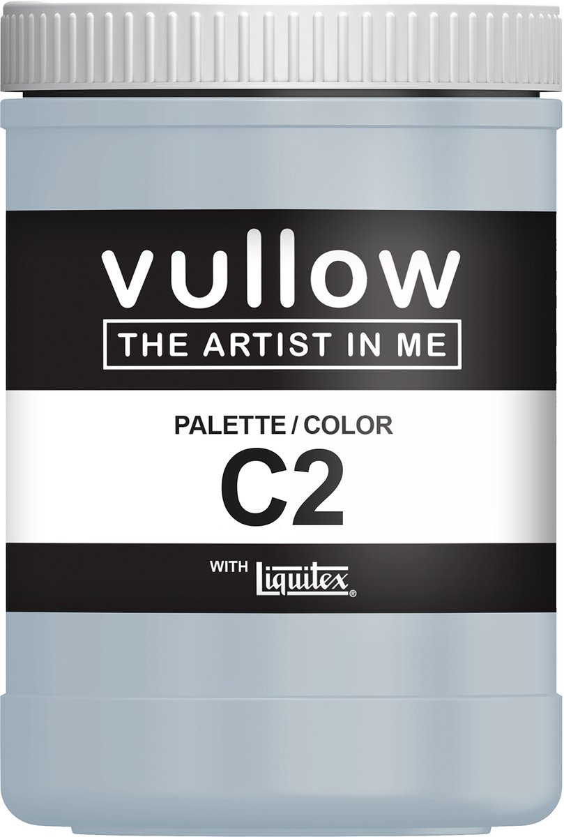 Vullow® Acrylverf C2 Poederblauw – Mat – 1 Liter – Voor Canvas, Hout en Papier