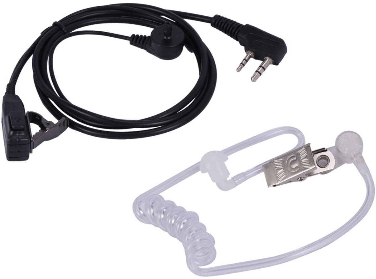 2-pins verborgen akoestische tracheale microfoon oordopjes