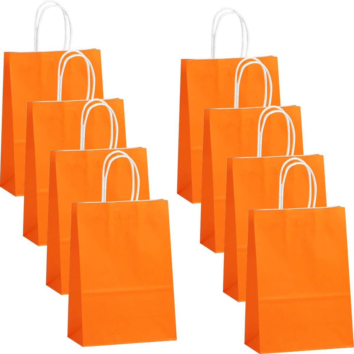 SPHProducts - Papieren Party Bags - Cadeautassen voor Feesten - Oranje - 30 Stuks - Geschikt voor Verjaardagen en Baby Showers