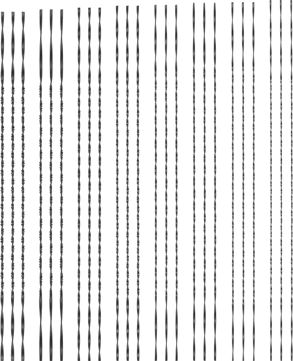ONF3 - Scrollzaagbladen - Set van 24 stuks - Voor houtbewerking - 130 mm - Spiraalvormige tanden - Geschikt voor metaal en kunststof