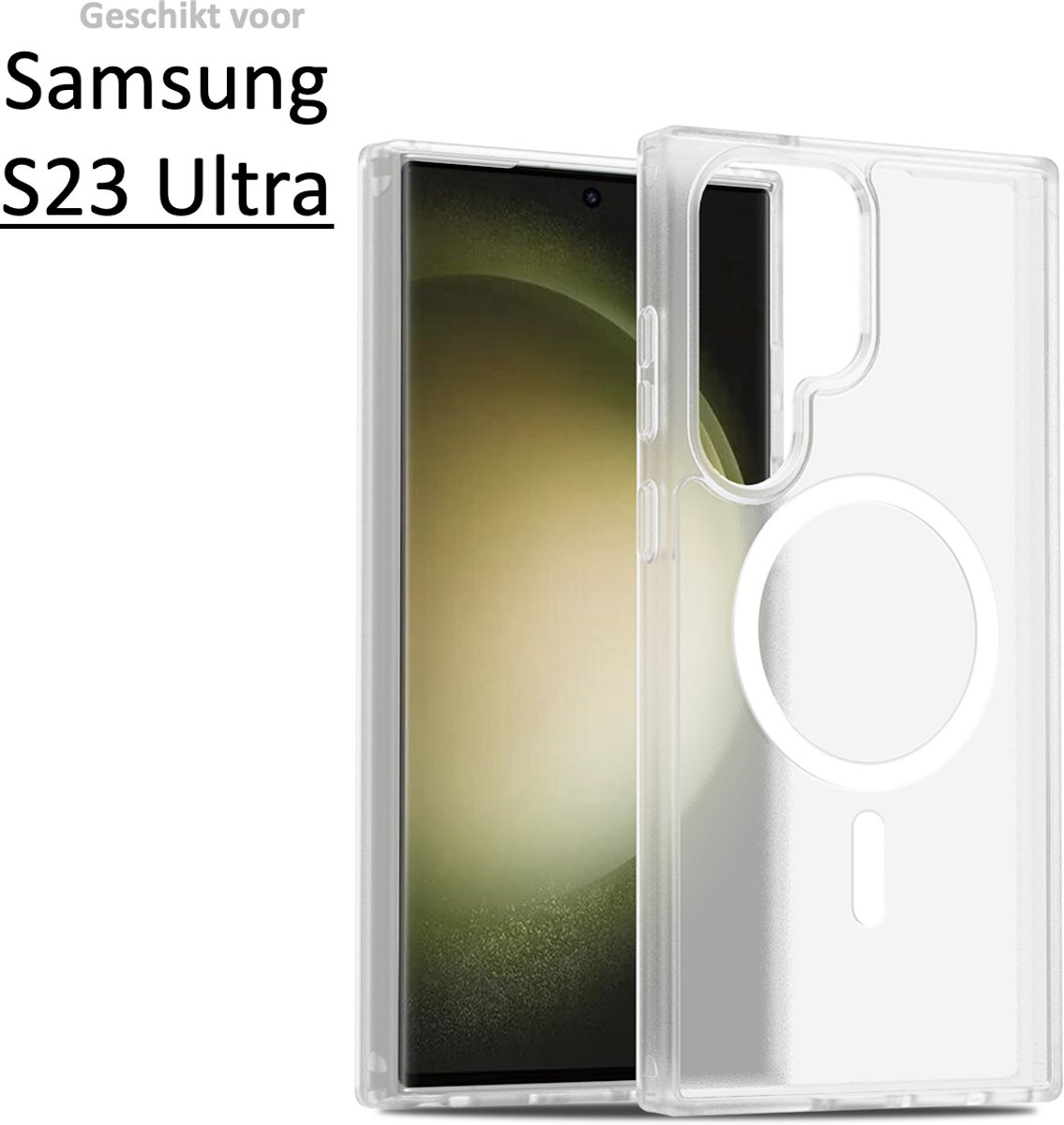 Brosendaal Hoesje - Geschikt voor Samsung Galaxy S23 Ultra – Transparant – Telefoonhoesje – Ondersteunt Draadloos Opladen – Ultradun en maximale Valbescherming
