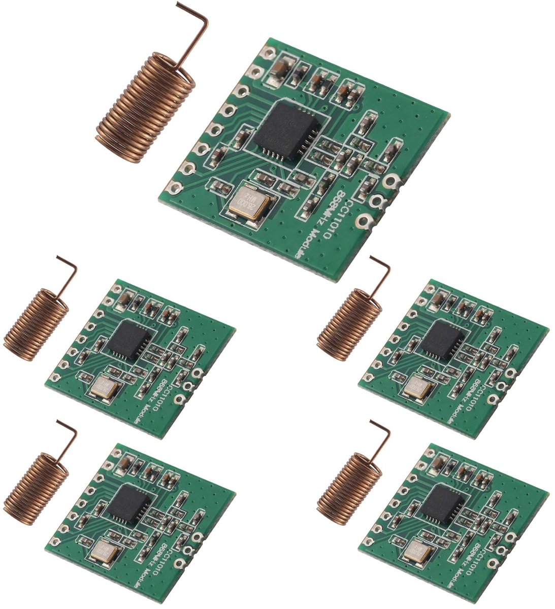 ONF3 - Draadloze Modules - 5x CC1101 868MHz Antenne voor Remote Control - Betrouwbare Verbinding - Geschikt voor Projecten - Ideaal voor Afstand...