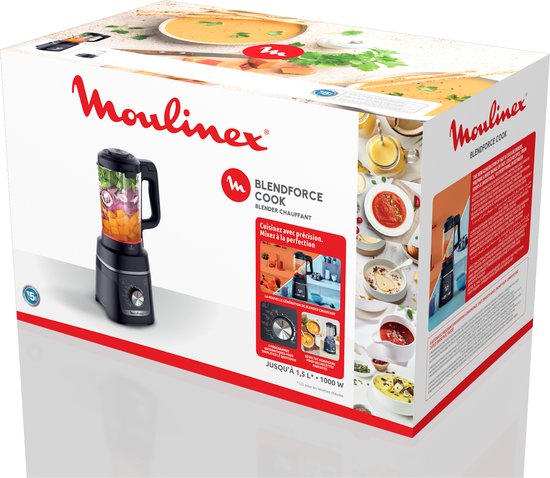 Moulinex Blendforce Cook LM5768F0 - Verwarmende blender - Soepen en smoothies - 1000 W - 5 automatische programma’s - Grote inhoud 1,5 L - Soepmaker blender van Merkloos — afbeelding 5