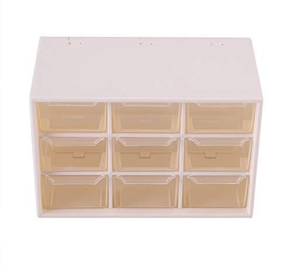 aladdien - Desktop Opberger - 9-laden Systeem - Ruimtebesparend - Wit - Organizer voor Sieraden en Cosmetica - Compact en Praktisch - Geschikt voor ...