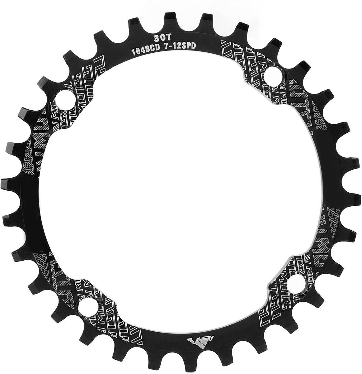 aladdien - Bike Chain Ring - 30T - Hoge sterkte aluminium - 104mm - Kettingretentie - Geschikt voor mountainbike - Verhoogde grip
