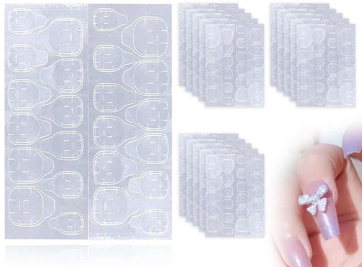 aladdien - Kapsing Stickers voor nagels - Transparante dubbelzijdige plakstrips - 360 stuks - Gebruiksvriendelijk - Perfect voor nagelkunst - Voor v...