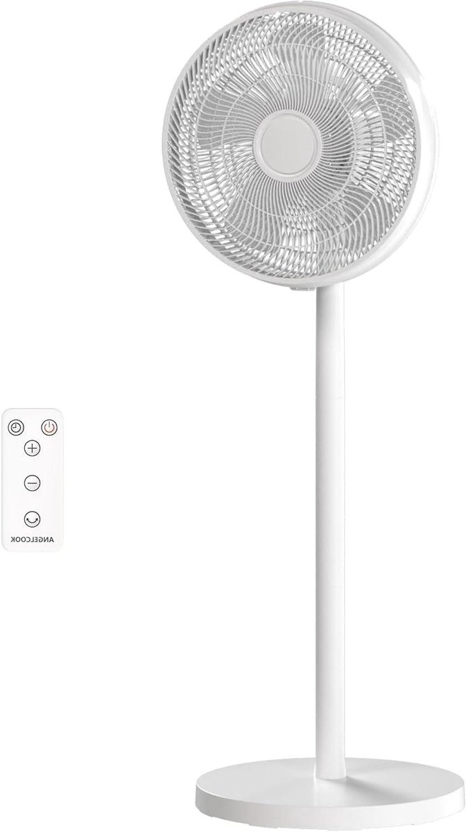 Staande ventilator - Stille ventilator - Ruimte koelen - 80 graden oscillatie - 40x40x118.5 cm - Wit