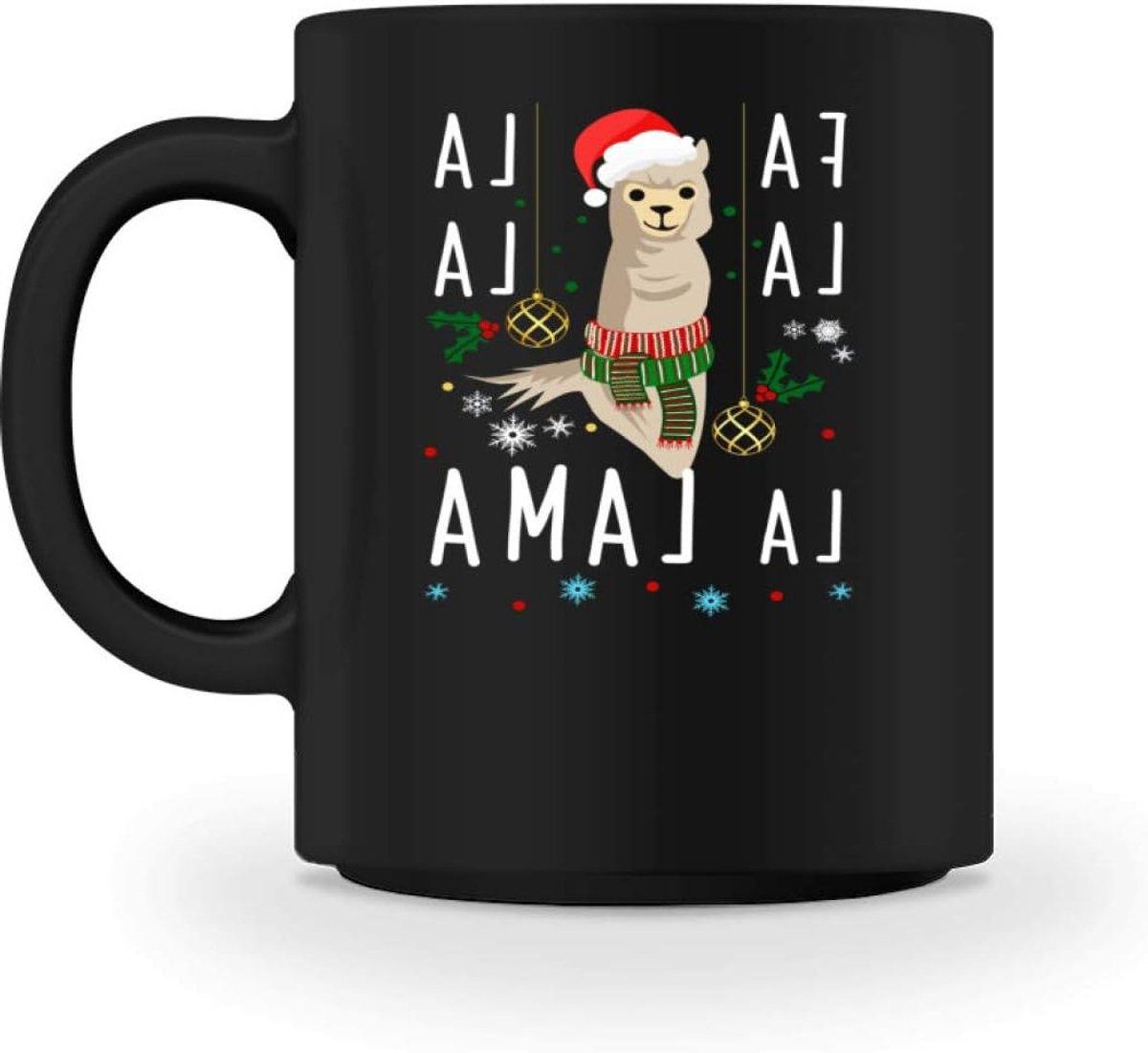 Kerst Mok - Alpaca Drinken - Dagelijks Gebruik - Uniek Ontwerp - 375 ml - Wit