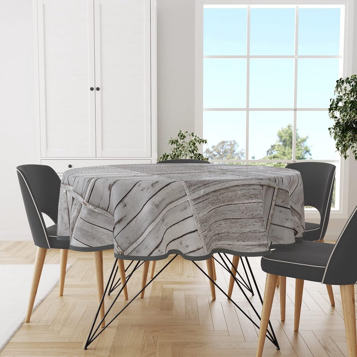 Wicotex -Oilcloth round Salinas celadon 160 cm
