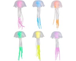 Kwallen Aquarium Decoratie - Drijvende Ornamenten - Aquarium Verfraaien - Levensgetrouwe Beweging - 6 stuks - Meerkleurig