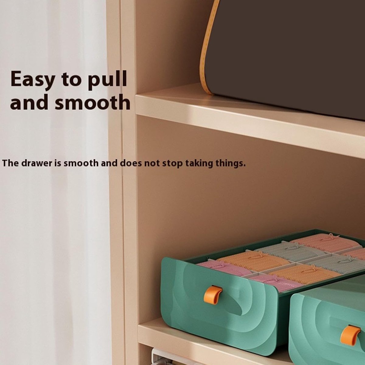 Lade Organizer - Opbergdoos Kleding - Garderobe Ordenen - Afneembare Divider - 296 cm - Groen