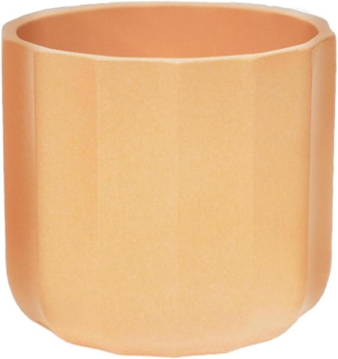 Plantenbak Keramiek - Bloempot Decoratief - Planten Verpotten - Handgemaakt In Europa - 7 x 7cm - Abrikoos Geo