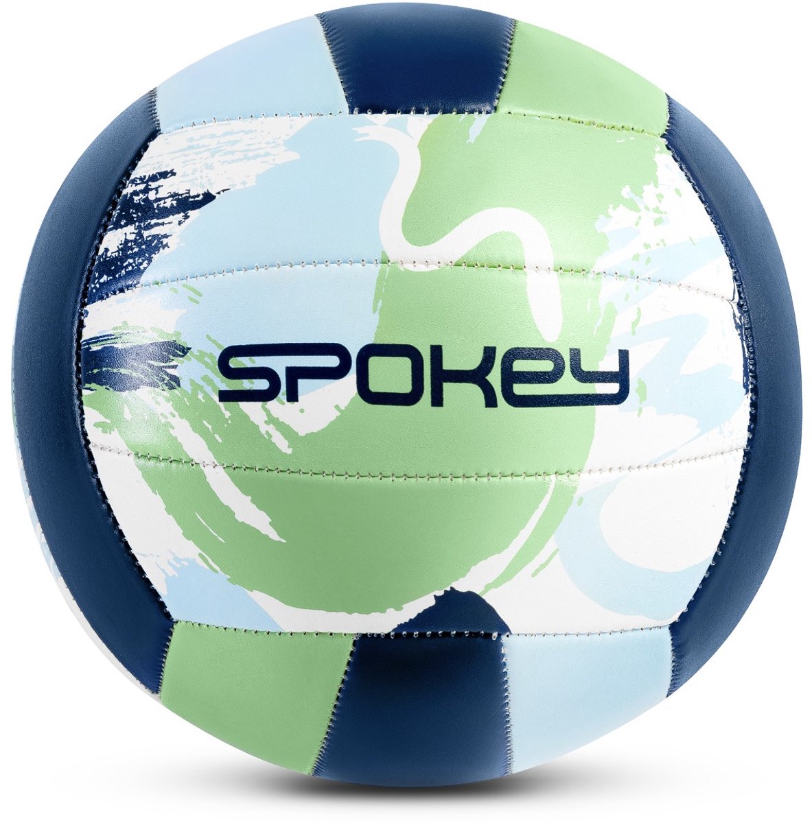 Spokey SETTER Volleybal - Blauw/Groen - 260-280 g - 1.6 mm MATT PVC - Machinegestikt - 18 panelen