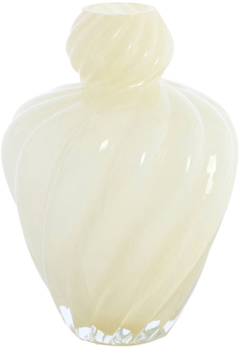 Vaas - ALARBA - Glas - Crème - Ø21x30 cm - Light&Living