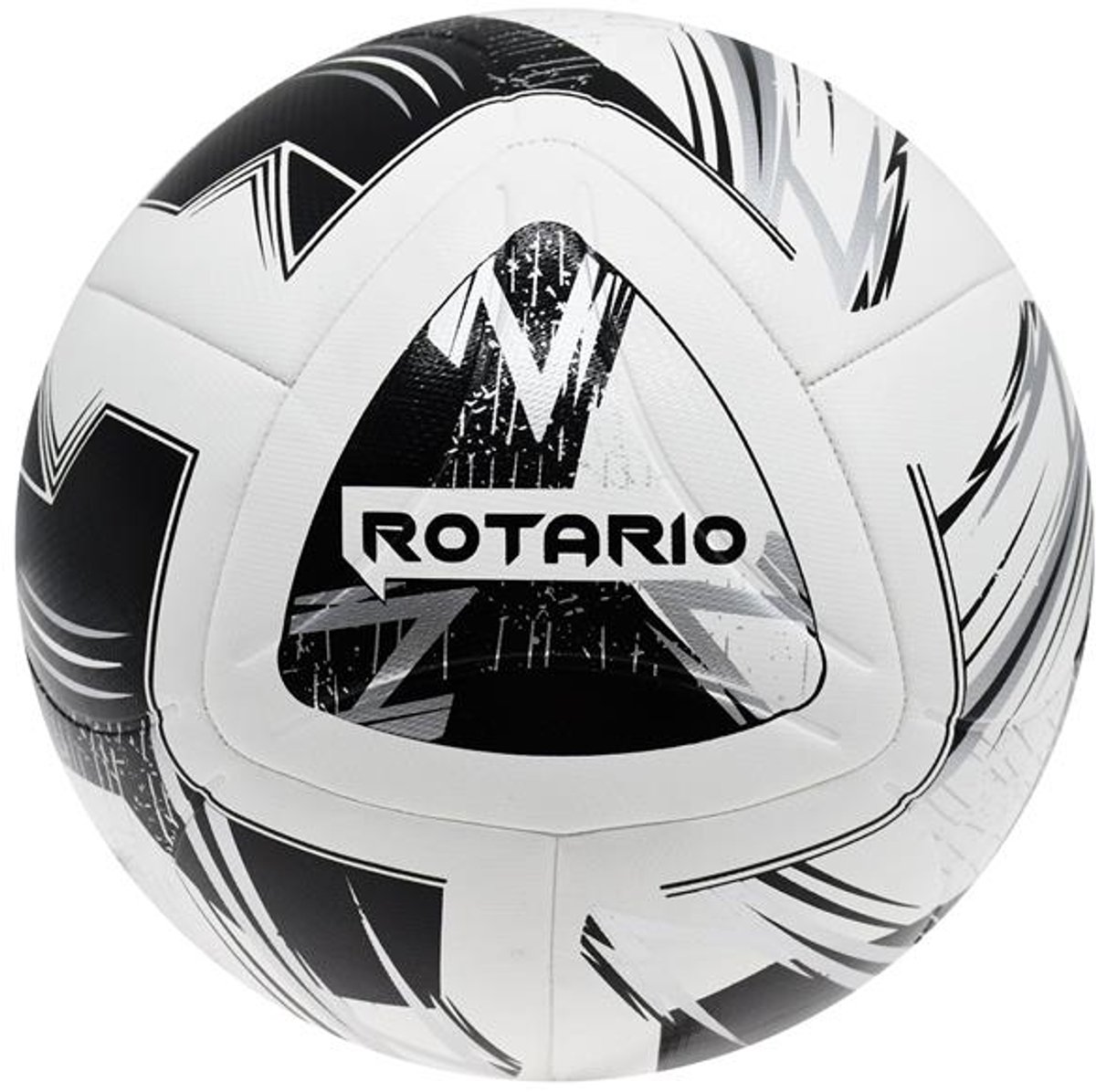 Precision voetbal FIFA Quality Rotario - maat 5 - zwart/wit/zilver