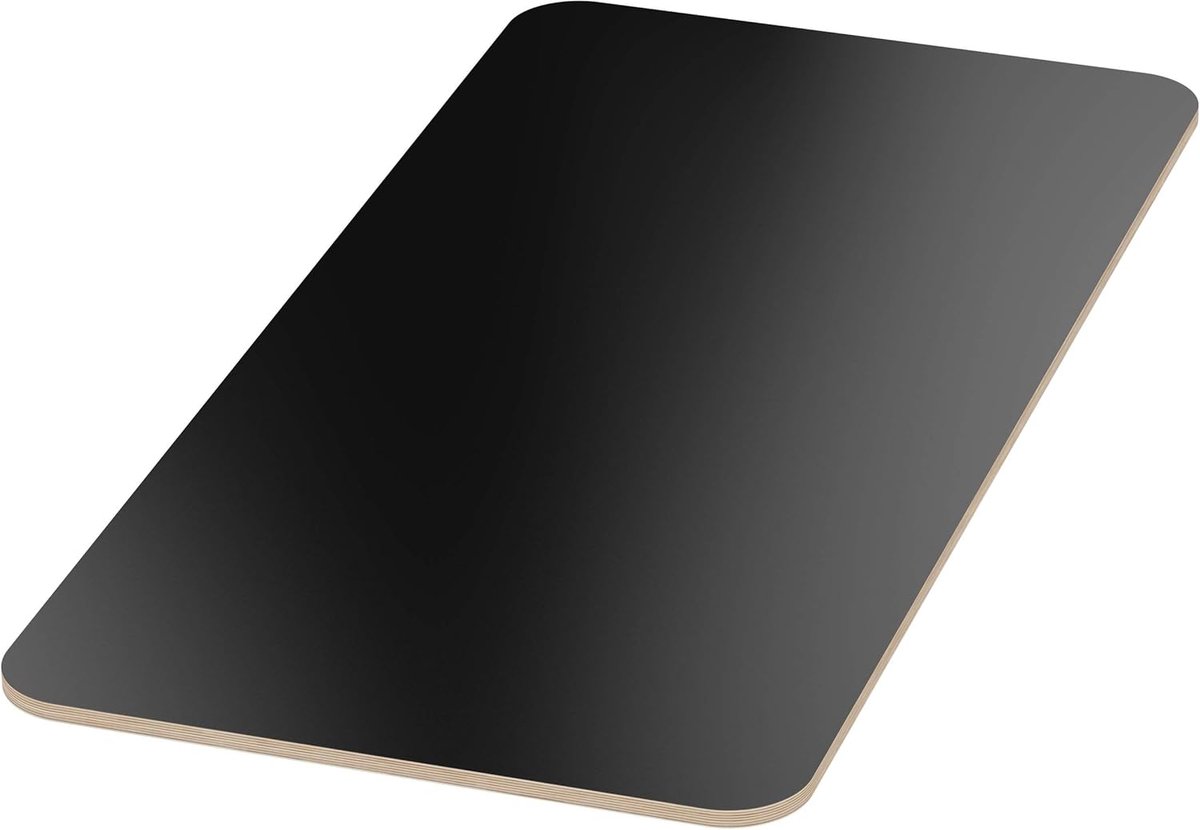 Tafelblad Multiplex - Werkblad Plaat - Bureau of Tafel - Melamine Gecoat Krasbestendig - 80x40 cm - Zwart