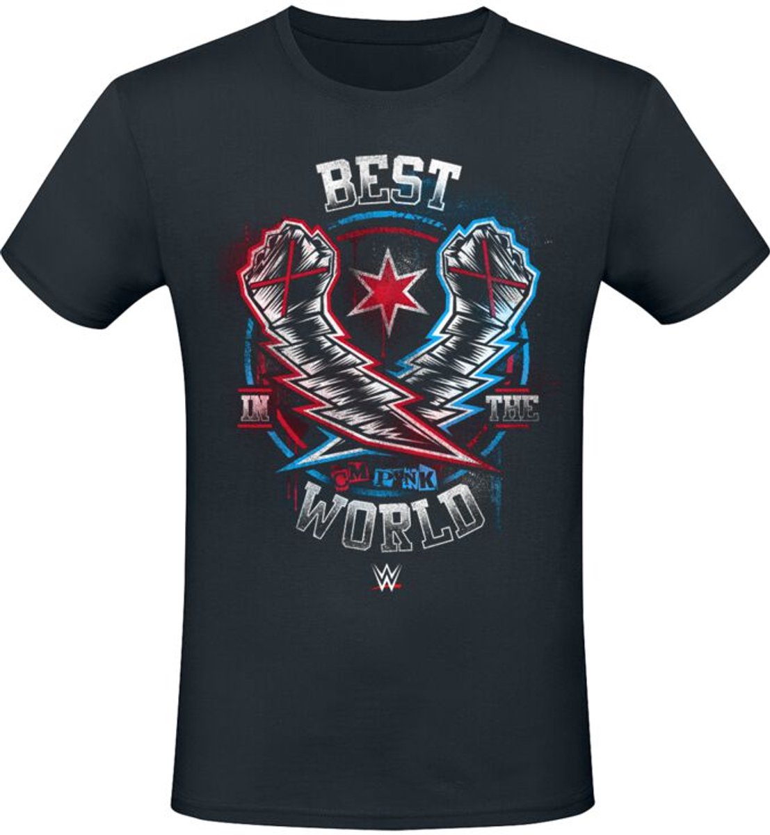 WWE CM Punk - Best in the World Heren T-shirt - zwart - L