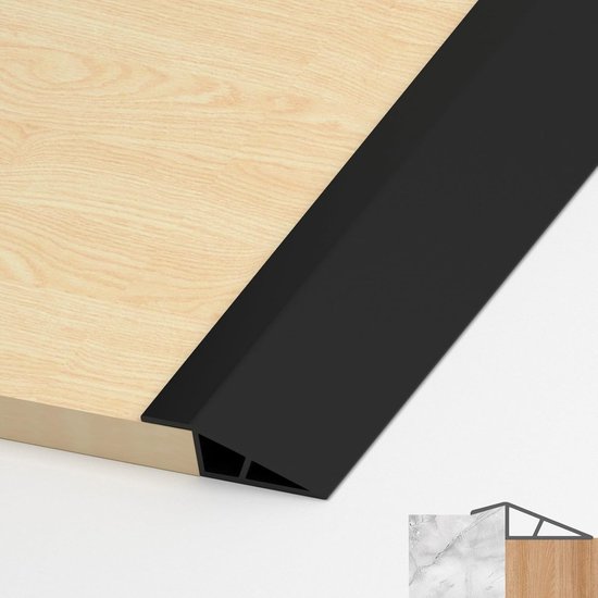 Drempelhulp Rubber 15-20mm - Drempelhulpen - Zelfklevend - Oprijplaat - Hoogtecompensatie - Deurdrempellijst - Hoogteverschil Overgangslijst - Voor Rolstoel,Scootmobiel - 1m Breed
