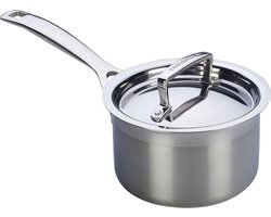 RVS Kookpan - Steelpan Cazo - Koken - 3-laags Constructie - 14 cm Diameter - Roestvrij staal