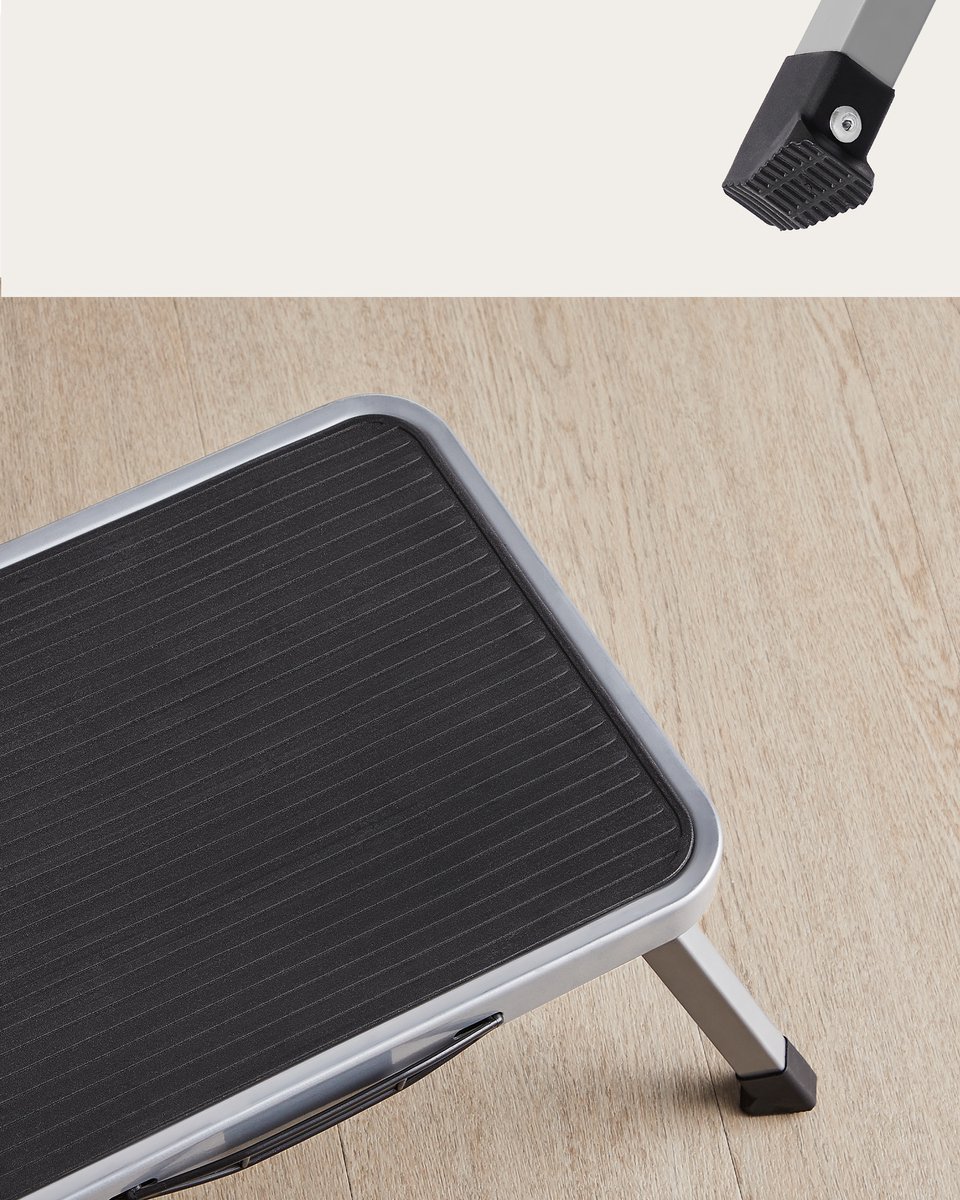 SONGMICS - Ladder - Opvouwbare Enkelvoudige Trap - Stalen Constructie - Antislip Treetrede - Draagvermogen 150 kg – foto 4