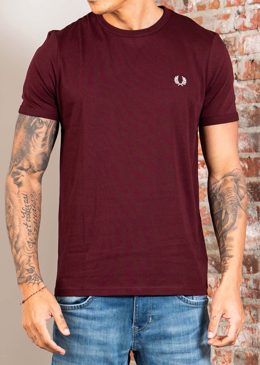 Fred Perry Ringer t-shirt Oxblood