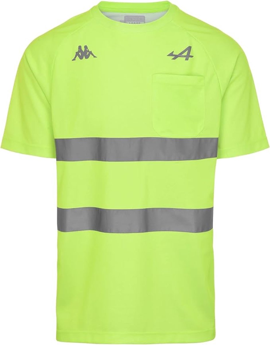 Kappa Alpine F1 Team Team T-Shirt Neon Heren Geel