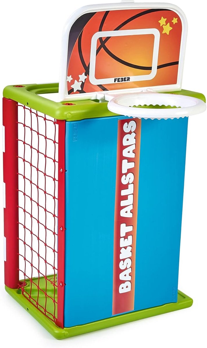 Activiteitenkubus 4-in-1 - Kinderspeelhuis - Stimuleert Kinderactiviteit - Drie Sporten - 61 x 41 x 33 cm - Meerkleurig