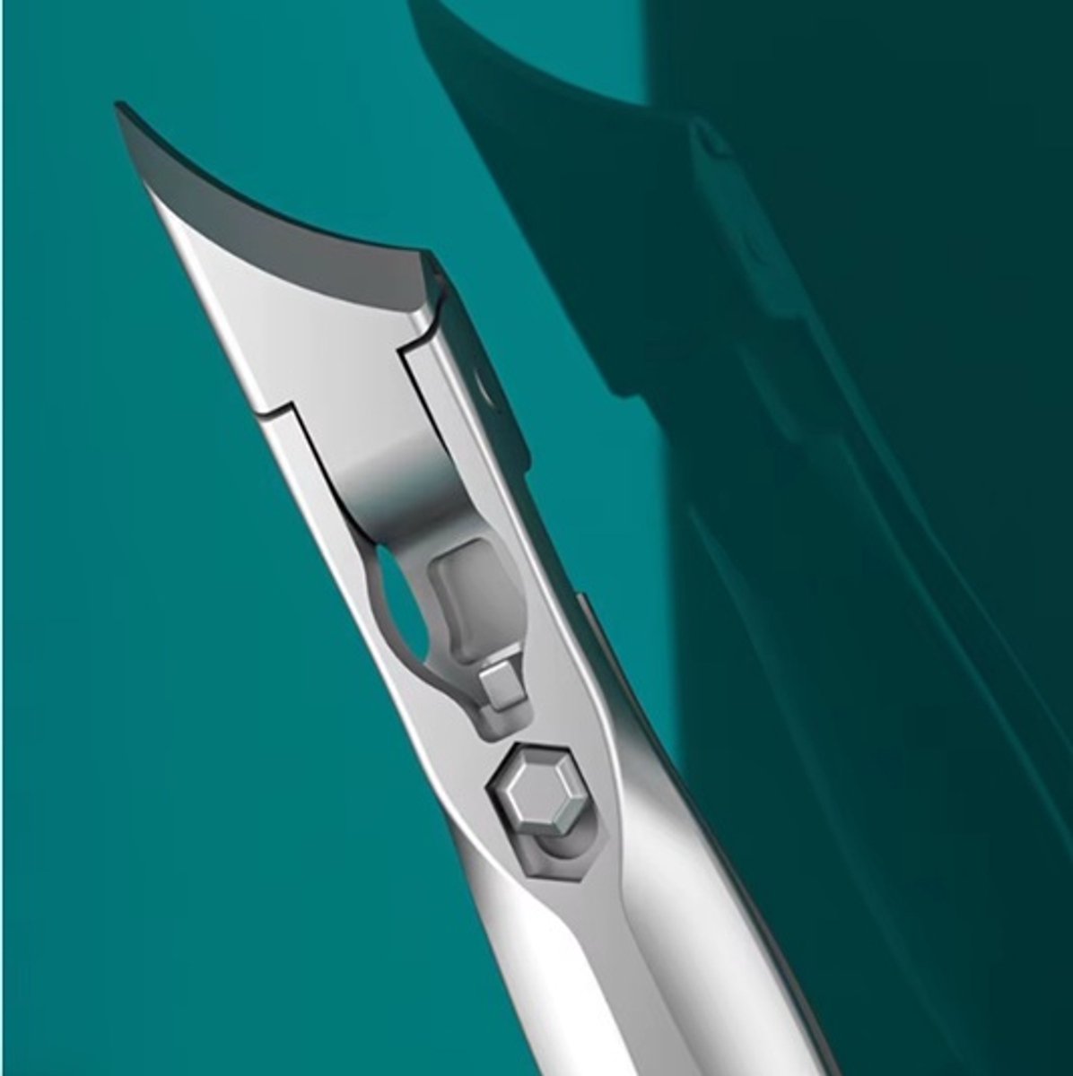 WiseGoods Premium Hoeknagelknipper Met Brede Opening - RVS Nagelknipper - Voetverzorging - Verzorging - Voor Nagels - Zilver