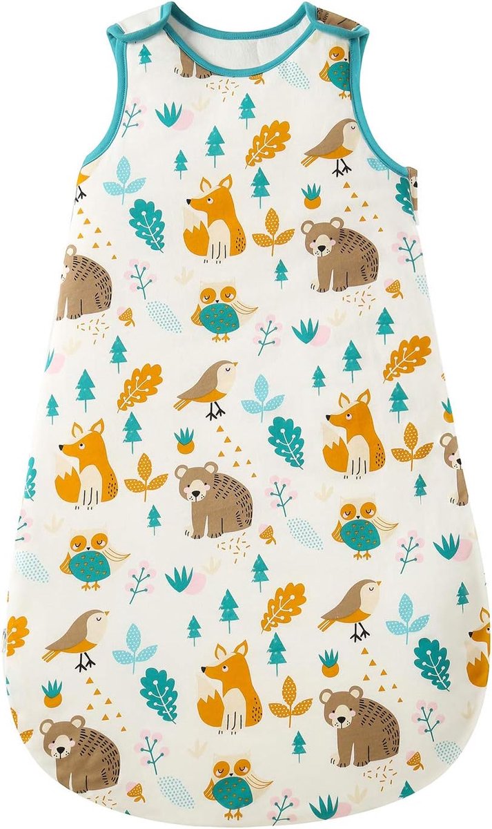 Babyslaapzak Katoen - Trappelzak Kinderen - Veilige Nachtrust - Ademend Materiaal - 83x42cm - Dierenwereld