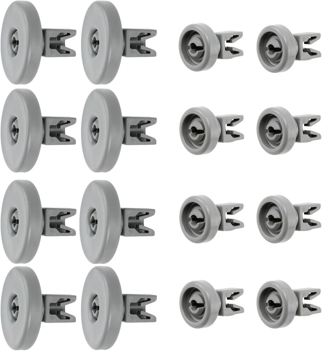 Vaatwasser wielen - Mand onderdelen - Vaatwasmachine reparatie - Set van 16 stuks - Wit
