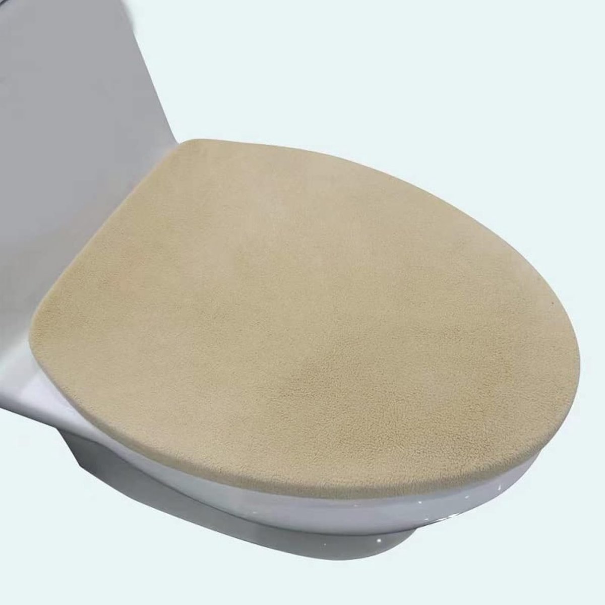 Toiletdekselhoes - Zachte Toilethoes - Comfort Badkamer - Absorberend Microvezel - Meeste Maten - Beige