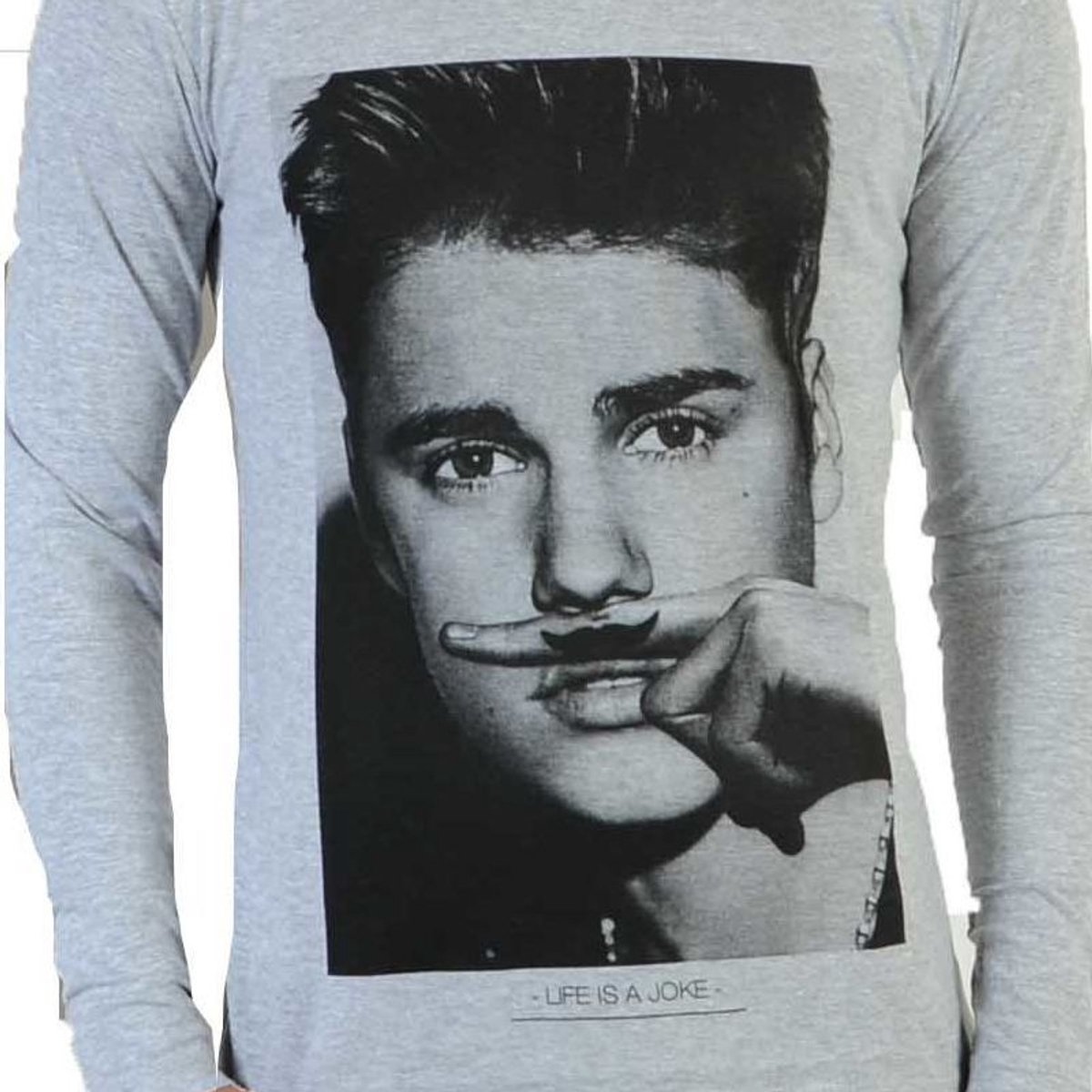 Bieber T-shirt met lange mouwen, unisex