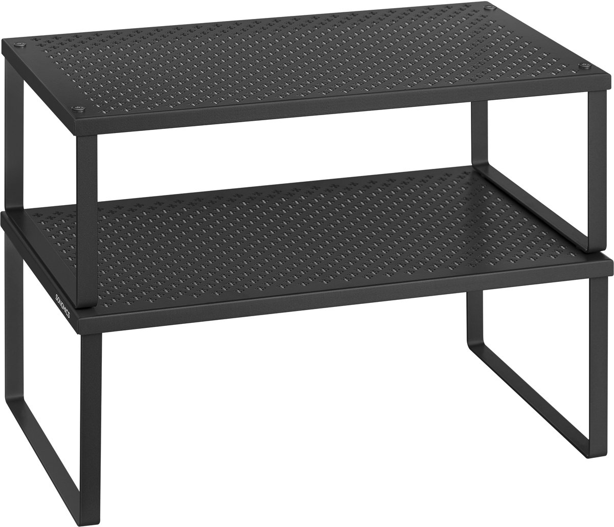 SONGMICS - Kruidenrek - Kruidenrek 2-Delig - Stapelbaar en Uitschuifbaar - Metalen Keuken Organizer