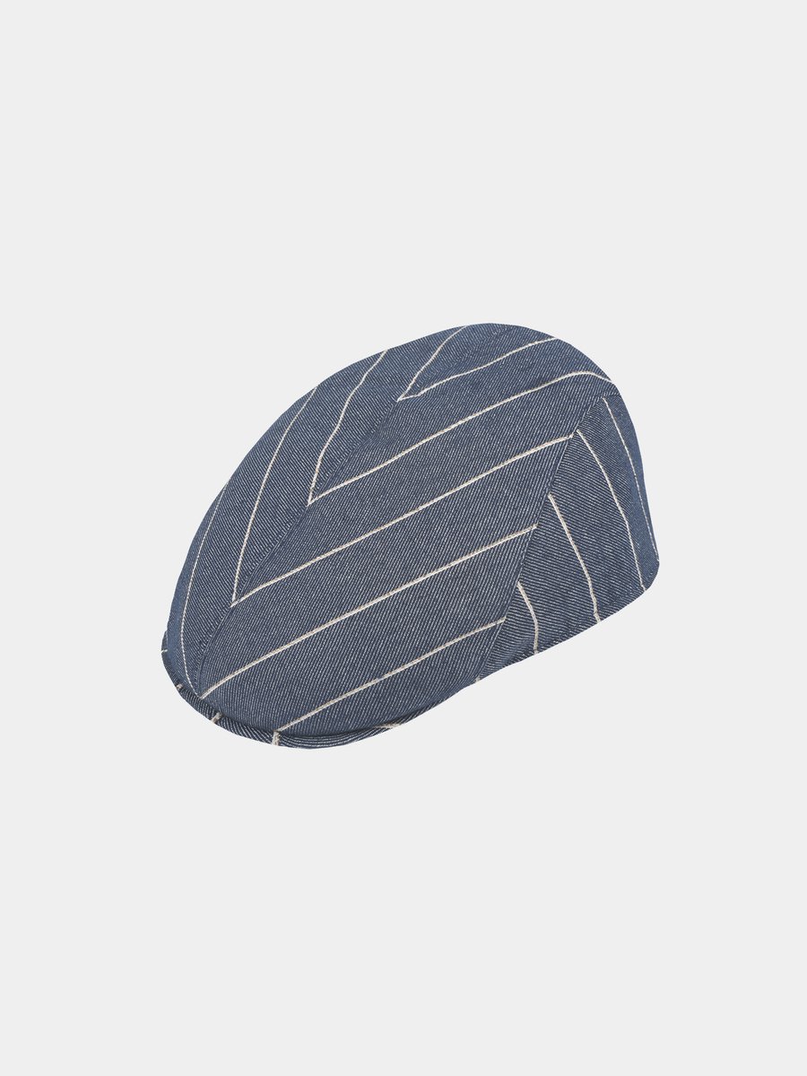 Ensa - Katoenen flatcap - Marine blauw