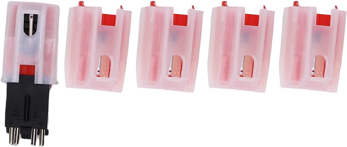 Platenspeler Naald - Vervangende Naald - Muziek Luisteren - Verbeterde Geluidskwaliteit - 2.5 x 1 cm - Rood