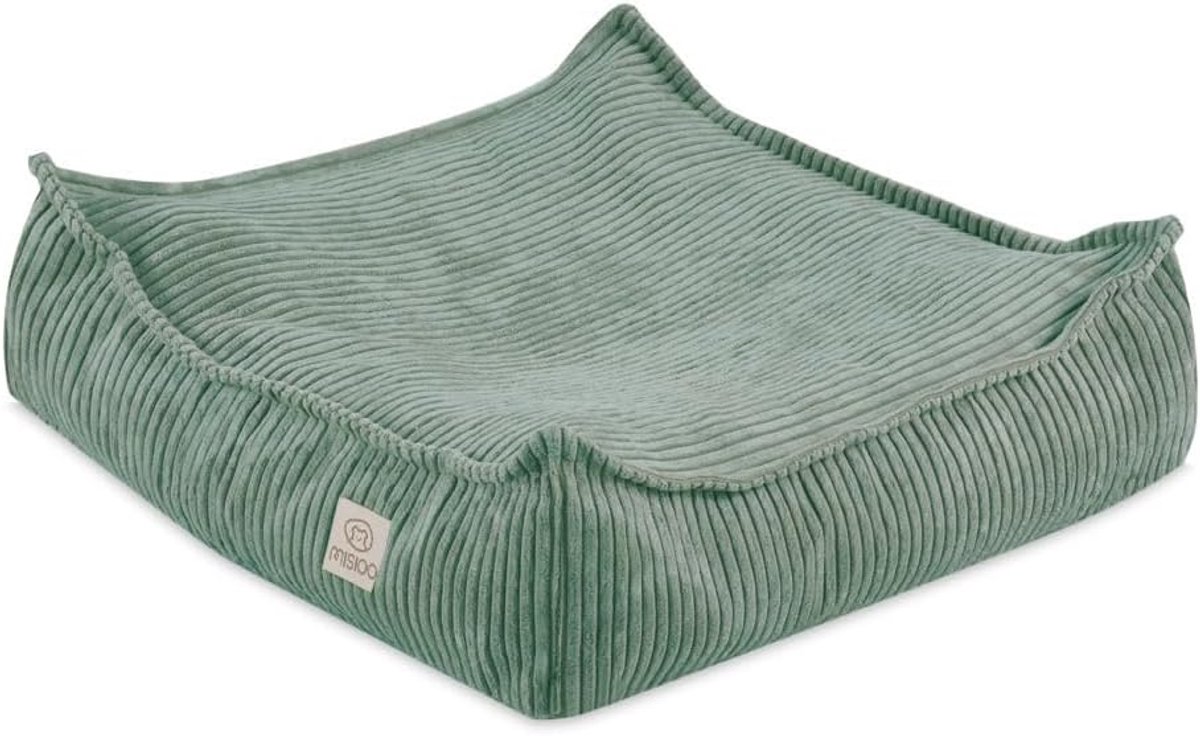 Zitzak Kussen - Zitkussen Kinder - Spelen Ontspannen - Zachte Corduroy Stof - 60x60x20 cm - Groen