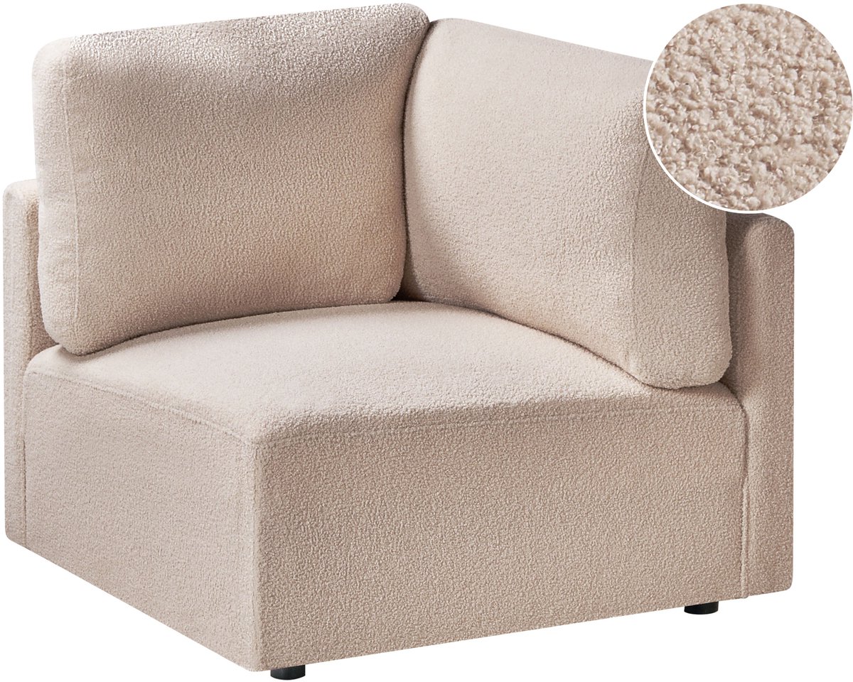 MESNALI - Hoekmodule - Beige - Bouclé