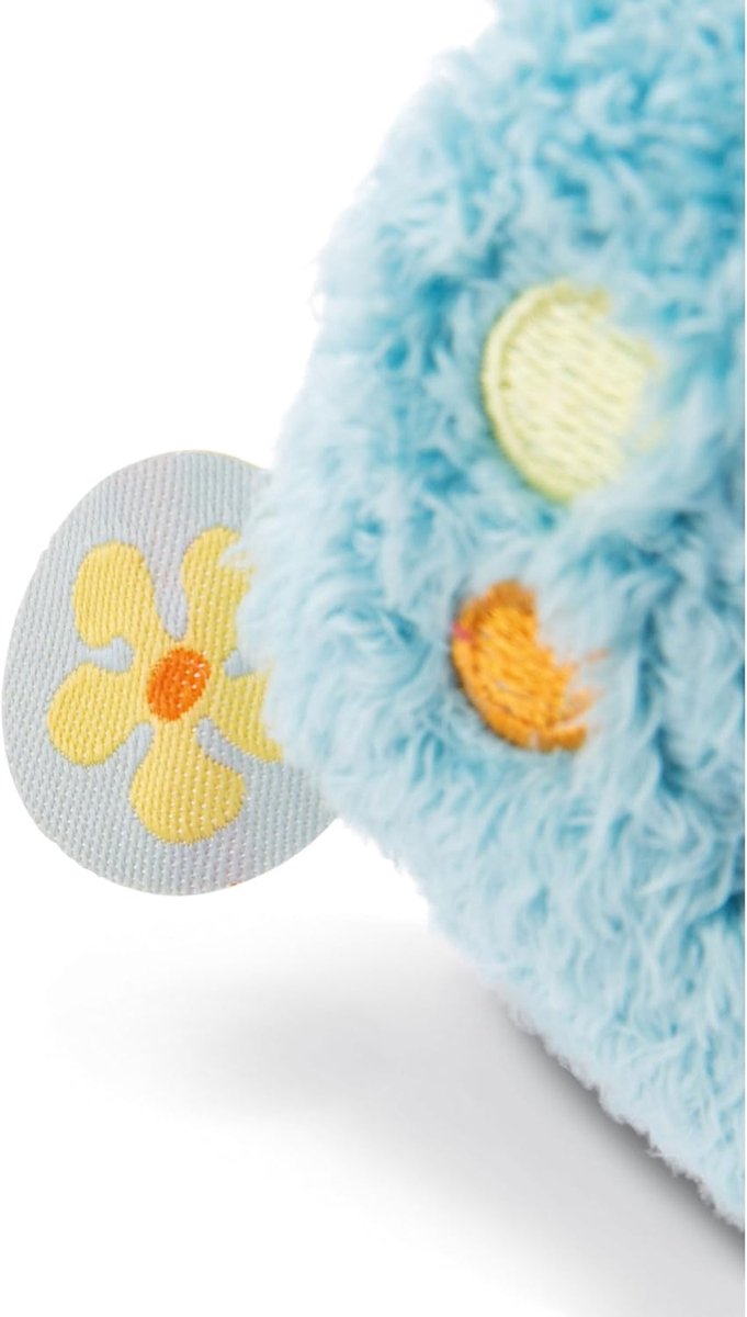 Grijpspeeltje Neushoorn - Rammelaar Pluche - Baby Stimulatie - Zachte Stof - 12cm - Blauw — afbeelding 4