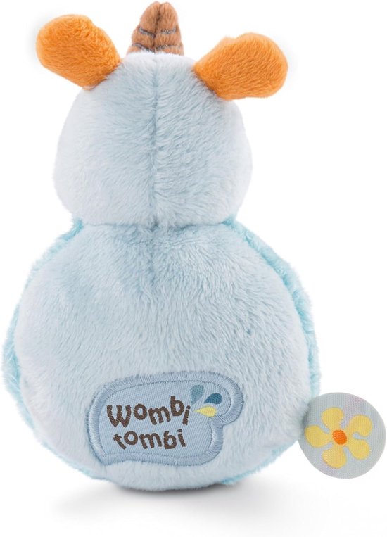 Grijpspeeltje Neushoorn - Rammelaar Pluche - Baby Stimulatie - Zachte Stof - 12cm - Blauw — afbeelding 2