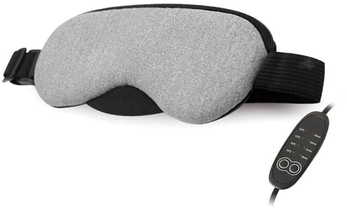 carmdering - Verwarmd Oogmasker - Oogkompres - Slaapmasker - Vier Temperatuurstanden - USB-Voeding - Katoen - Verstelbare Band - Verlichting Droge Ogen - 1 Stuk