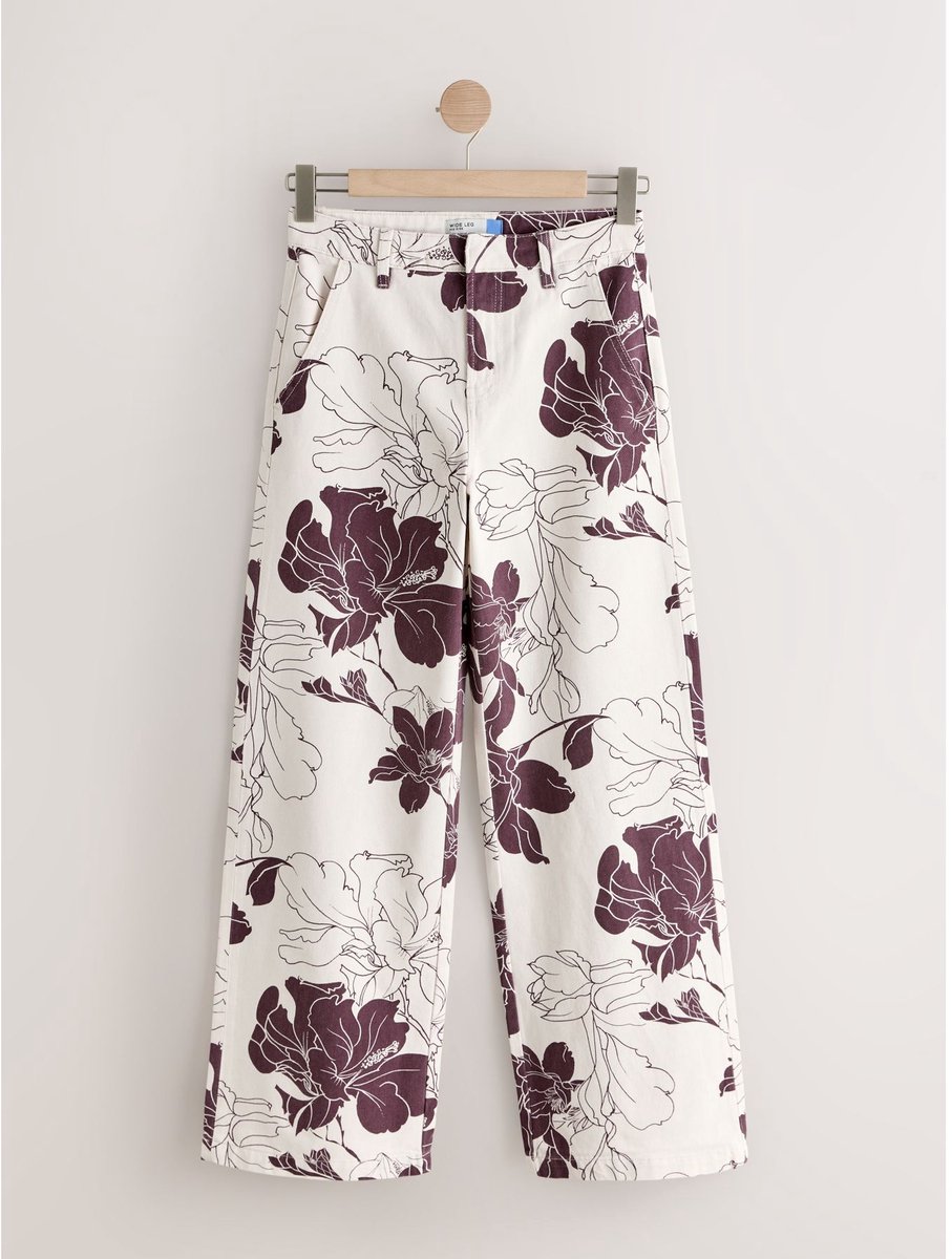 Next - Dames - Jeans met wijde pijpen - Crème