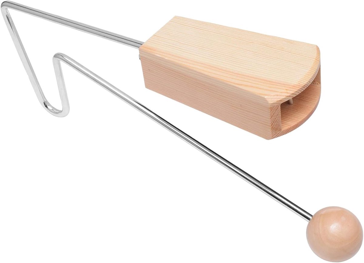 Percussie Instrument - Houten Ratel - Muziek Maken - Uniek Geluid - 33x16x6.5 cm