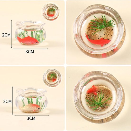 Miniatuur Vis Tank - Aquarium Decoratie - Poppenhuis Scène - Schaal 1 ...